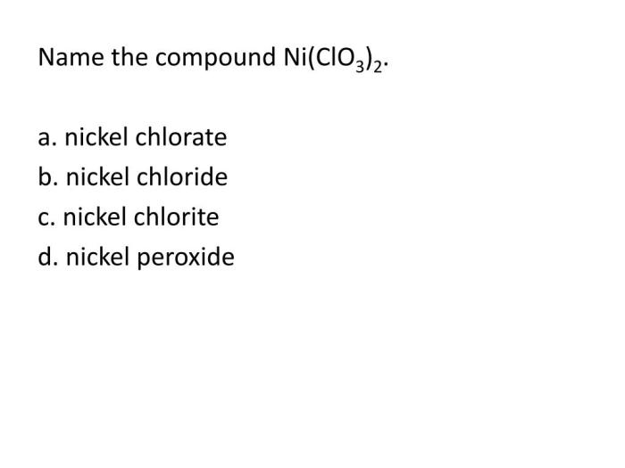 Ni clo3 2 compound name