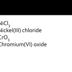 Chemical formula chloride iii compound composition combination represent symbols cro3 nickel oxide chromium