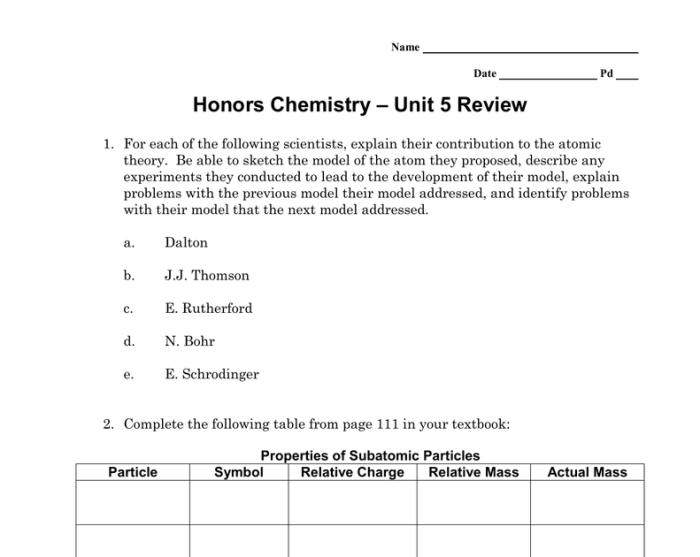 Chemistry unit 4 worksheet 4 answers key