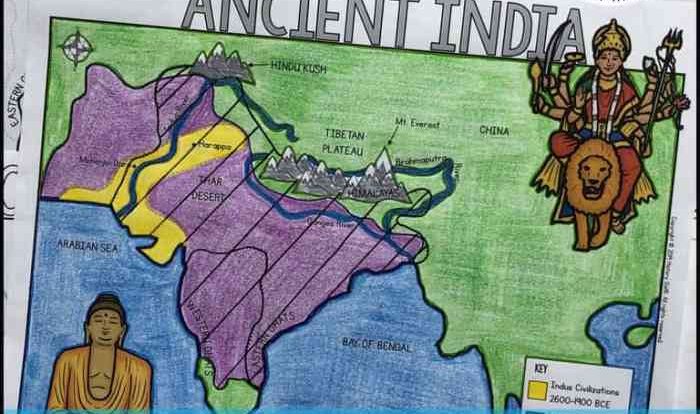 Ancient india map worksheet answer key