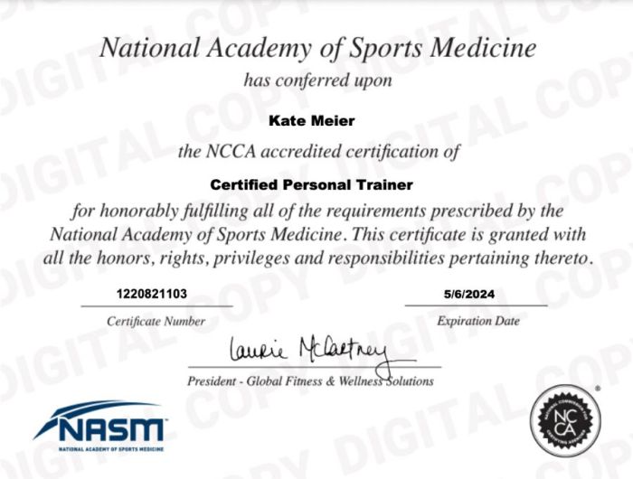 Nasm nutrition certification exam answers