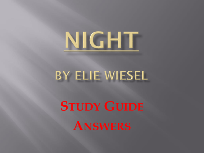 Night by elie wiesel questions and answers pdf