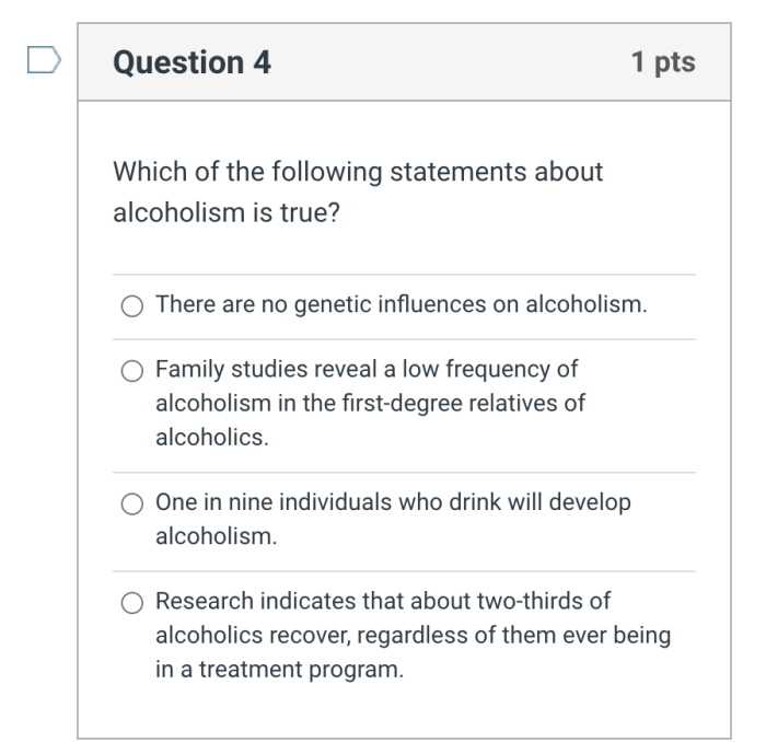 Which of the following statements is true of alcoholism