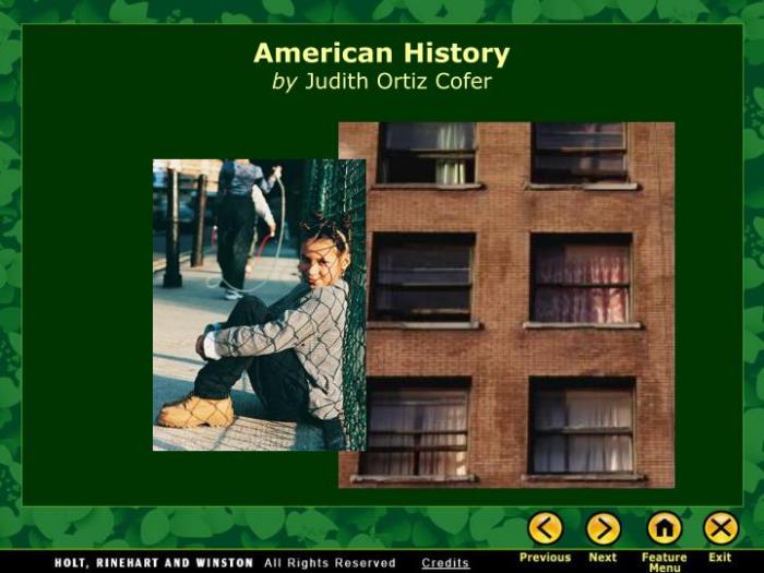 American history judith ortiz cofer analysis