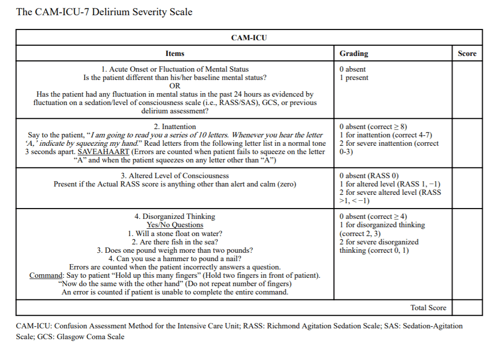 A nurse is performing a cognitive assessment to distinguish delirium